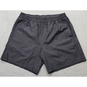 Rhone Running Shorts Mens Large Gray Stretch Pleated Front Elastic Waist Pull On